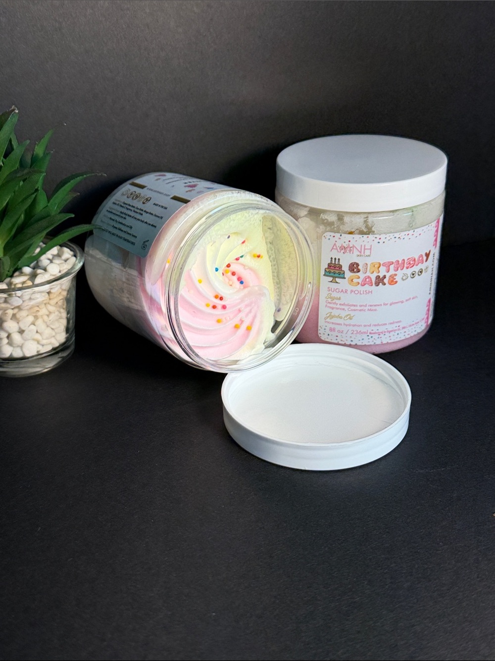 Aminnah Birthday Cake Whipped Body Butter
Birthday Cake Sugar Scrub